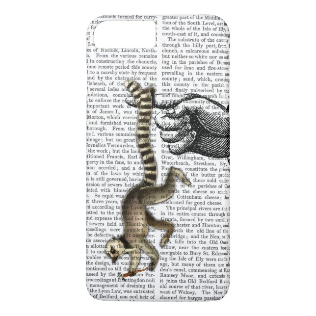 Ring Tail Lemur på Finger 2 Case-Mate iPhone Skal (Baksida)