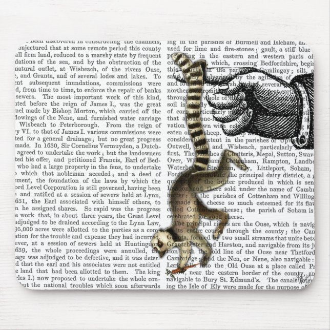 Ring Tail Lemur på Finger 2 Musmatta (Framsidan)