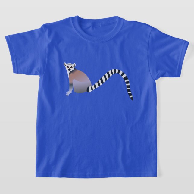 RING TAILED LEMUR ILLUSTRATION T SHIRT (Laydown)