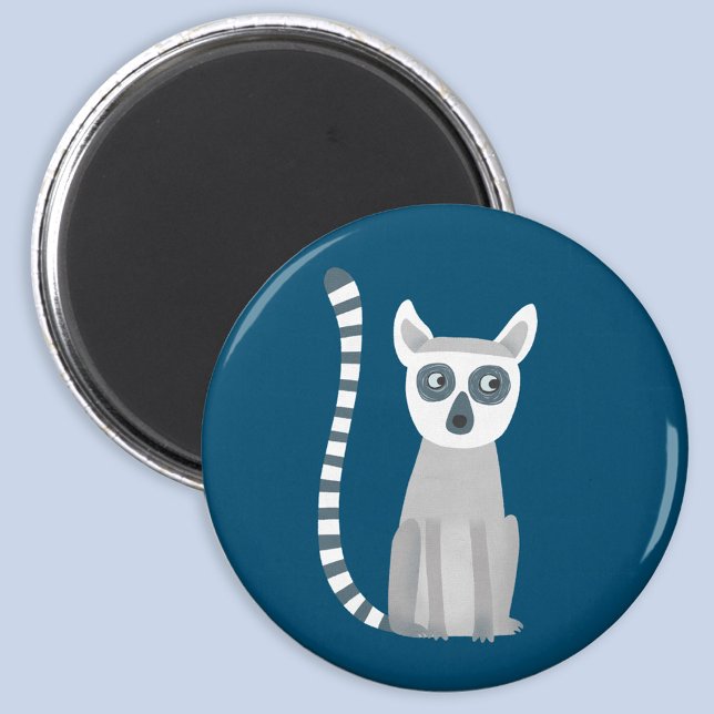 Ring Tailur Lemur Magnet (Fun ring tailed lemur magnet)