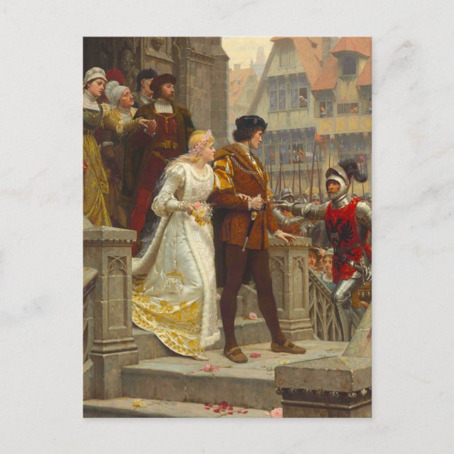 Ring till Arm, c. 1888 av Edmund Blair Leighton Vykort (Framsida)