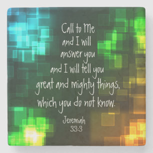 Ring till mig Bible Verse Jeremiah 33:3 Underlägg