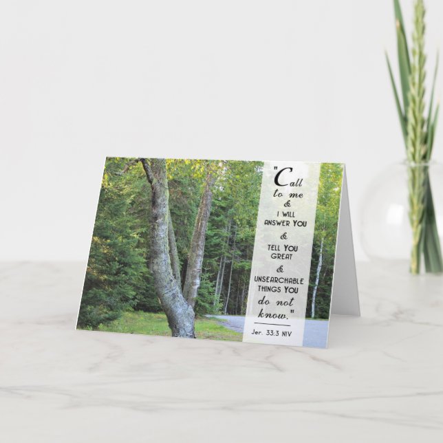 Ring till mig och jag svarar - skriptkort tack kort (Framsida)