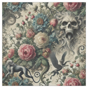 Ring till nattgalleriet - Gothic Påstående Tile Tyg