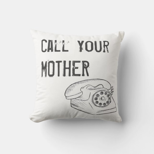 Ring upp din Mor Pillow Kudde (Framsida)