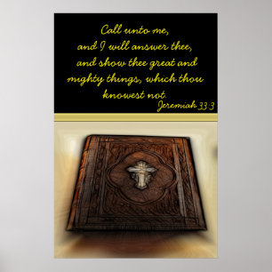 Ring upp mig, och jag ska svara Jeremiah 33:3 Poster
