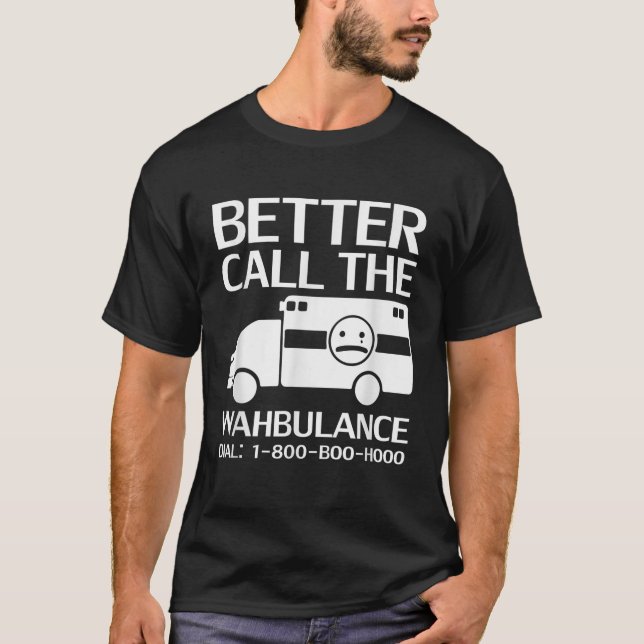 Ring Wahbulance Sarcastic Pity Party. T Shirt (Framsida)