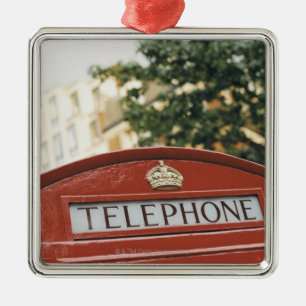 Ringa båset i London England Julgransprydnad Metall