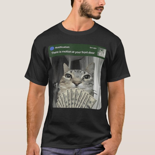 Ringa Katt med Motion Meme pojke T Shirt (Framsida)