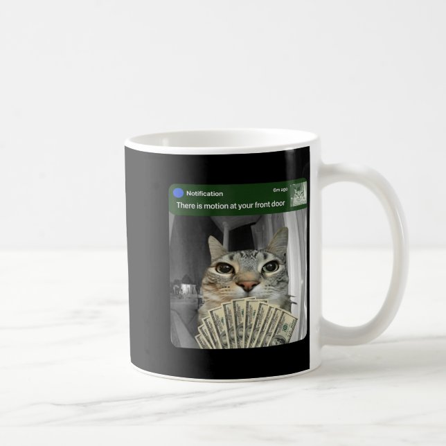 Ringa Katt Med Rörelse Meme  Kaffemugg (Höger)