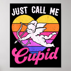 Ringa Mig Cupid Alla Hjärtans Dag Söt Pil Hjärtat Poster