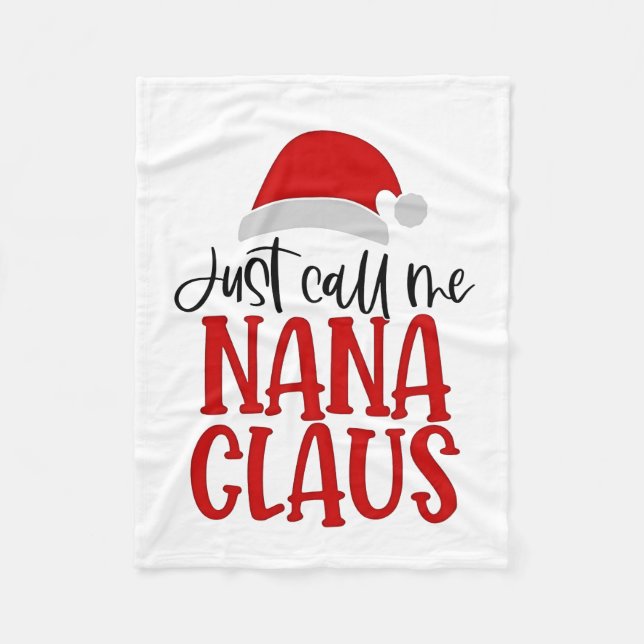 Ringa Mig Nana Claus Julmamma  Fleecefilt (Framsidan)