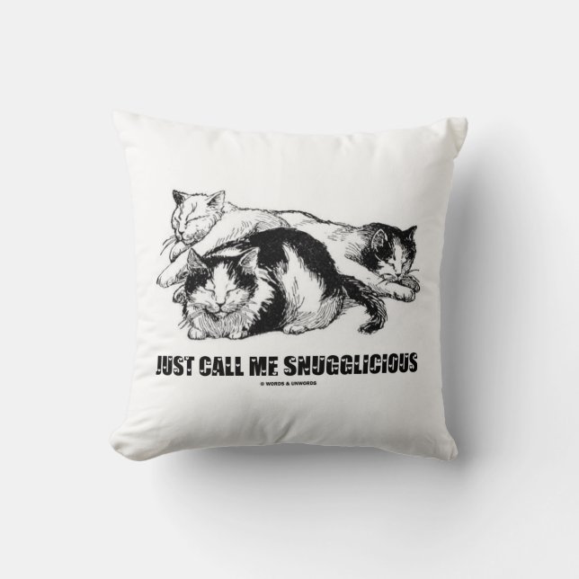 Ringa Mig Snugglicious (Tre Sovande Katter) Kudde (Framsida)