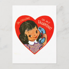 Ringa min Valentine på en Retro-Mobil Helg Vykort
