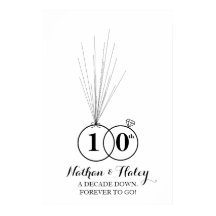 Ringar 10-årsdagens miniavtryck av Bröllop gästbok