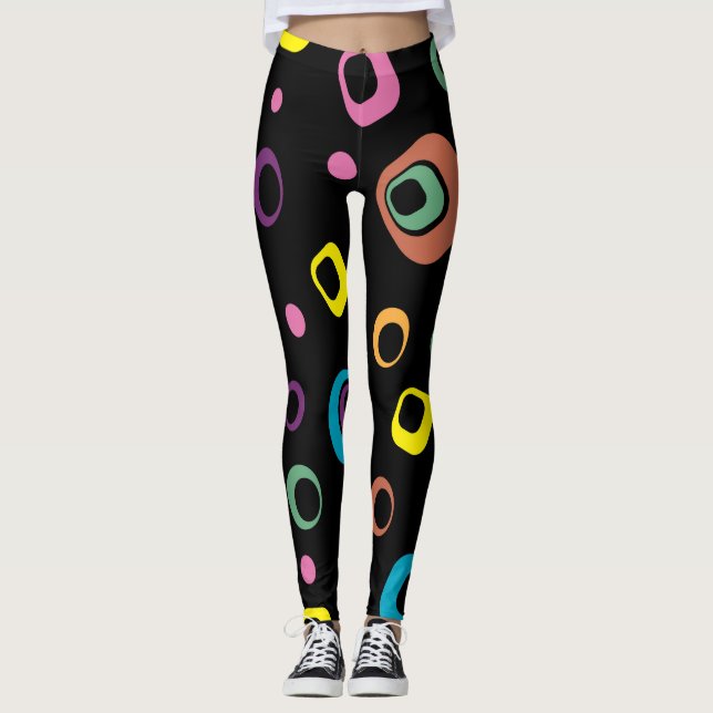 Ringar Abstrakt - bakgrund Leggings (Framsida)
