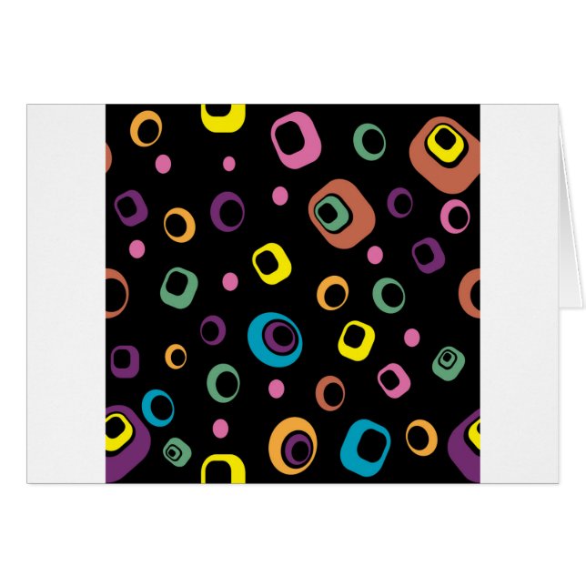 Ringar Abstrakt konst Hälsningskort (Framsidan Horizontal)