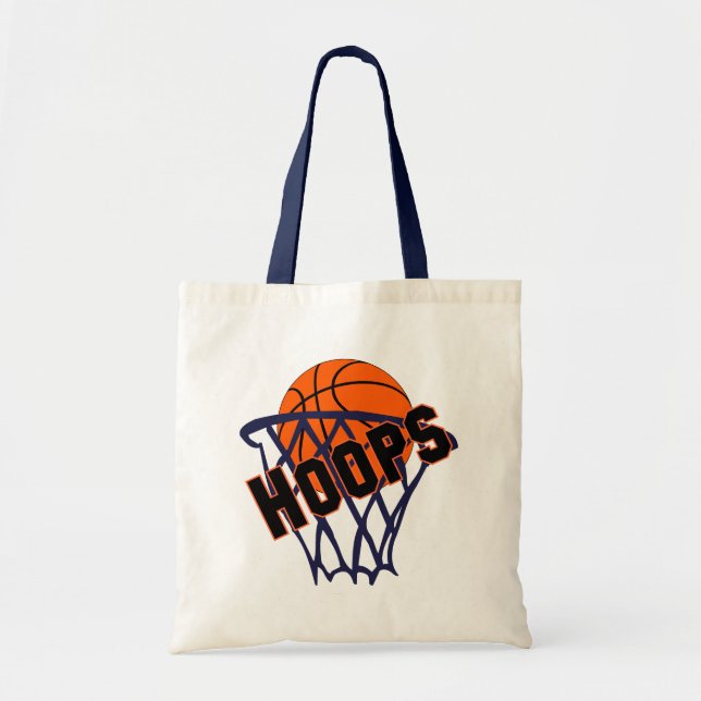 Ringar Basketball & Net Tote Bag Tygkasse (Framsidan)