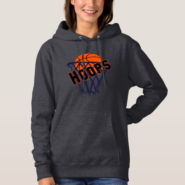 Ringar Basketball & Net Women's Hoodie T Shirt (Framsida)
