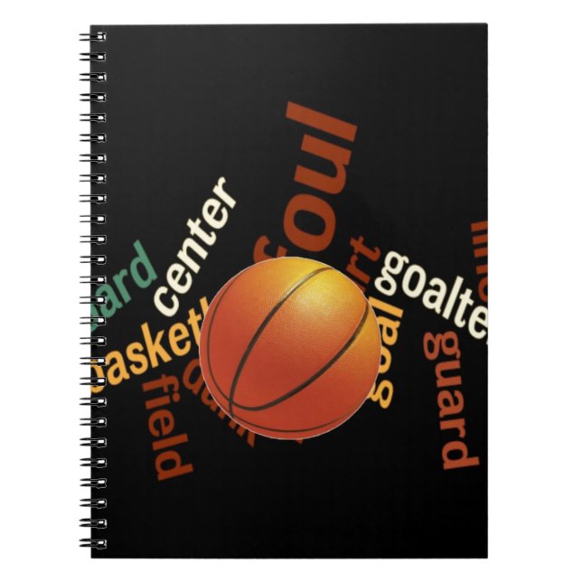 Ringar Basketball Sport Fanatics.jpg Anteckningsbok Med Spiral (Framsidan)