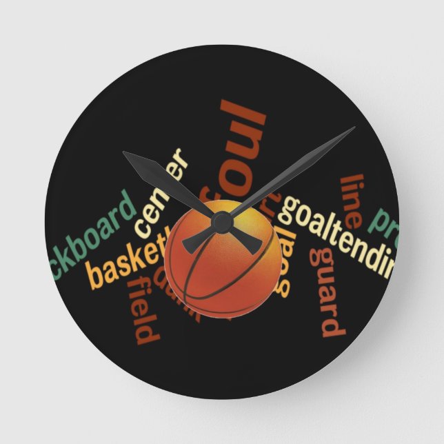 Ringar Basketball Sport Fanatics.jpg Rund Klocka (Framsida)