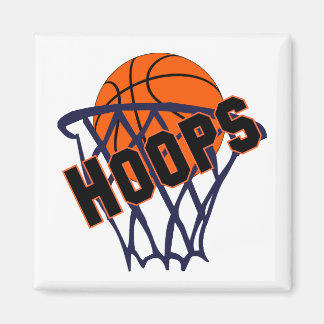 Ringar basketboll och nätkylmagnet magnet