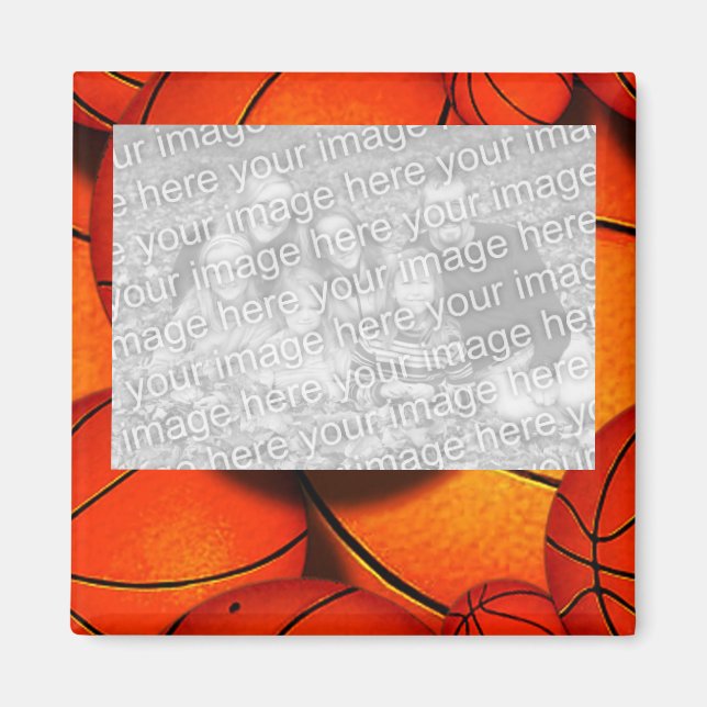 RINGAR: Basketboll Photo Magnet (Framsidan)