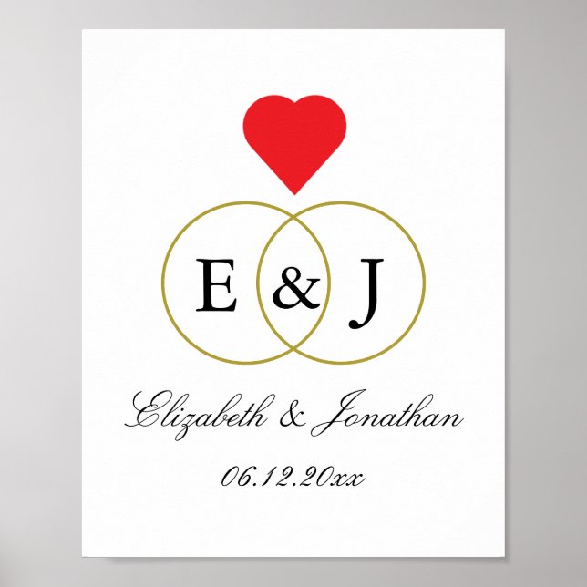 Ringar Bröllop Poster (Framsidan)