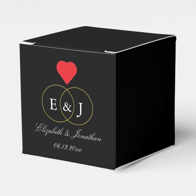 Ringar Bröllop Presentaskar (Framsidan Sidan)