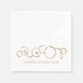 Ringar COFFEE ÄLSKARE KLUBB Artisan Roligt Pappersservett