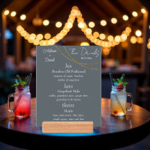 Ringar "Drinks" Bröllop undertecknar Pub