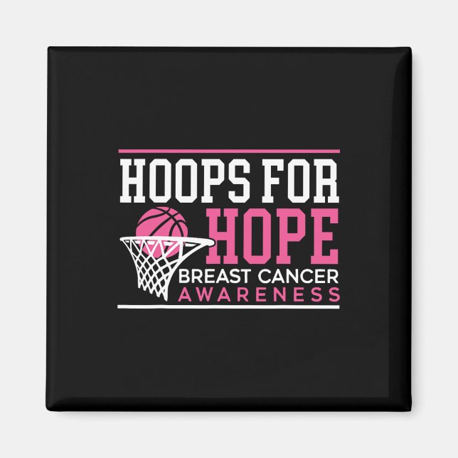 Ringar for Hope Basketball Player Breast Cancer Aw Magnet (Framsidan)
