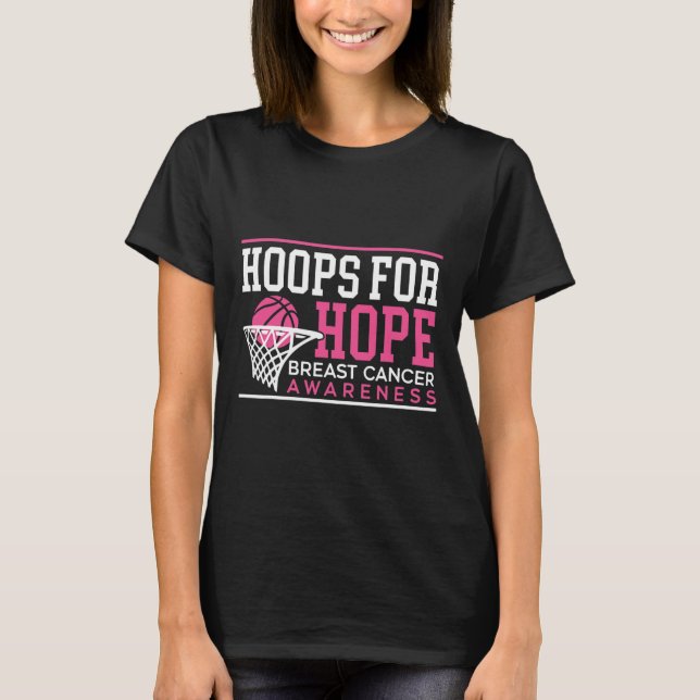 Ringar for Hope Basketball Player Breast Cancer Aw T Shirt (Framsida)