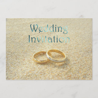 Ringar för strandbröllop Bröllopsinbjudan Inbjudningar