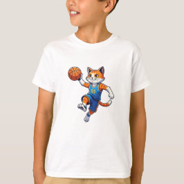 Ringar Kat Basketball Design Funny Cat Lover T Shirt