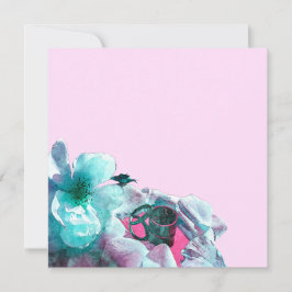 Ringar med vit ros petals inbjudningar