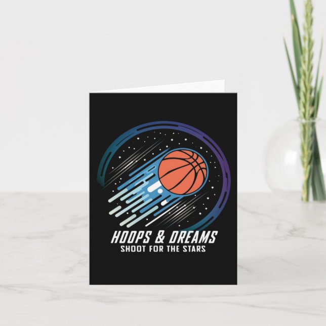 Ringar och drömmar - Basketball Älskare Gift Kort (Framsida)