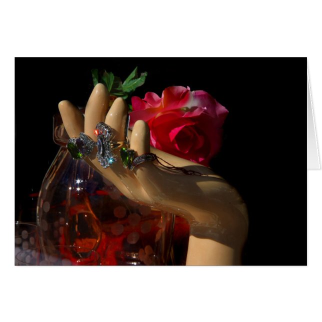 Ringar på henne fingrar hälsningskort (Framsidan Horizontal)