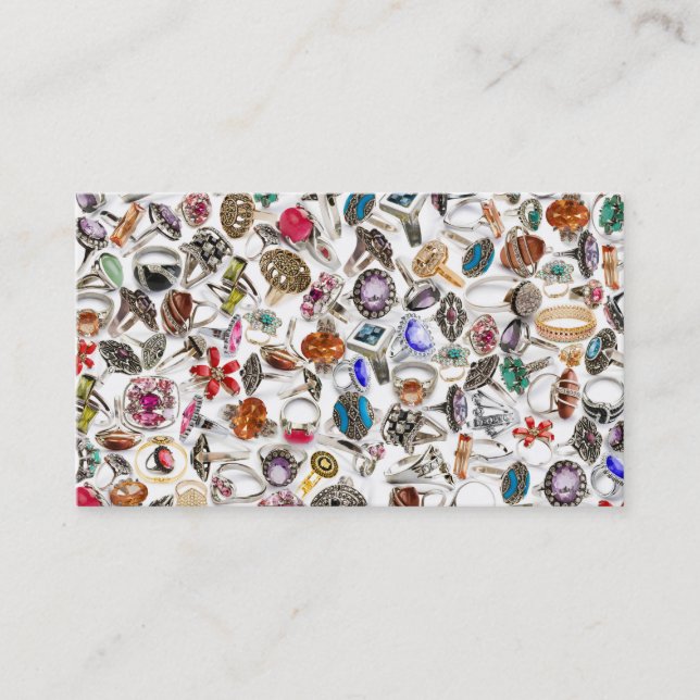 ringar smycken affärskort visitkort (Framsida)