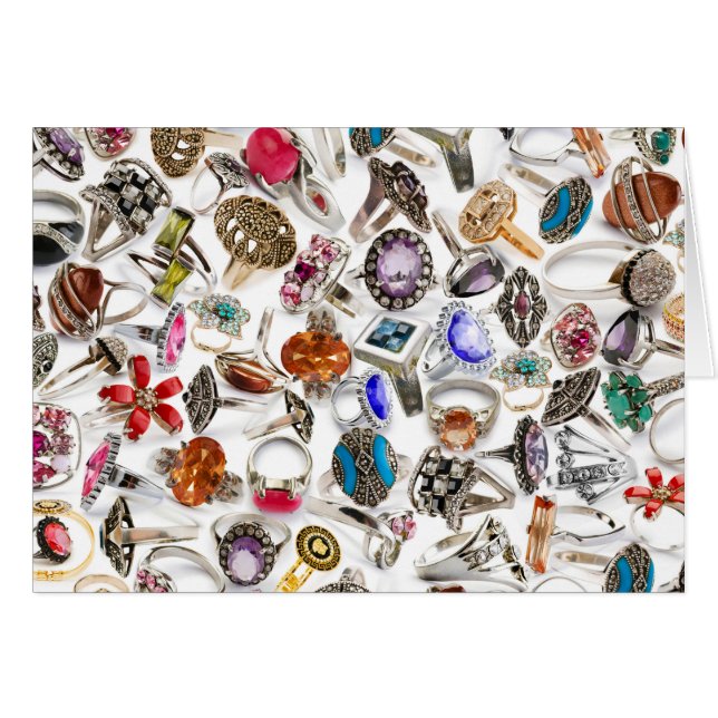 ringar smycken hälsningskort (Framsidan Horizontal)