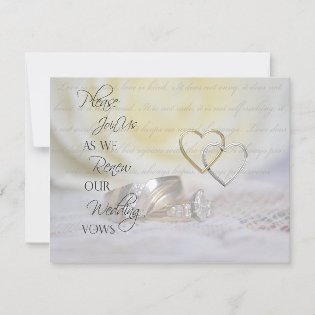 Ringar Vow-inbjudan om förlängning Inbjudningar (Framsida)