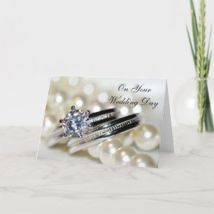 Ringar White Pearls Blended Family Second Bröllop Kort
