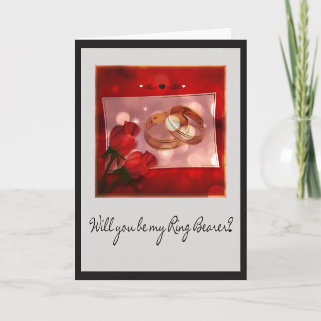 Ringbärarbegäran Bröllop Inbjudan (Framsida)
