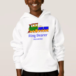 Ringbearer Bröllop Ring Tåg med pojkens Namn T Shirt