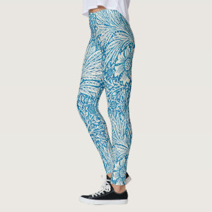 Ringblomma av William Morris, Vintage Trädgårdsblo Leggings