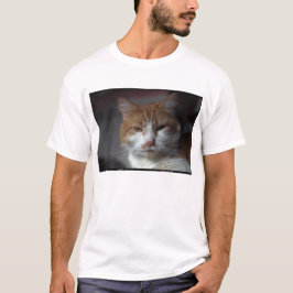 "Ringblomma" orange och vittabby katt T-shirt