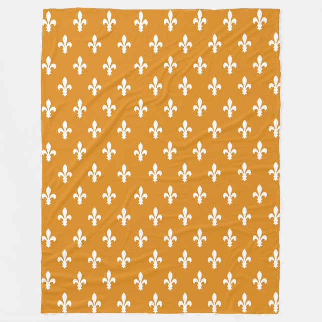 Ringblomma Victorian Fleur de Lys Fleecefilt (Framsidan)