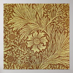 Ringblomma William Morris Antik Blommönster Poster