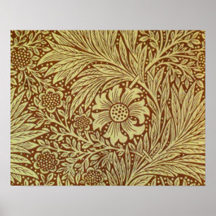 Ringblomma William Morris Antik Blommönster Poster