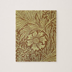 Ringblomma William Morris Antik Blommönster Pussel